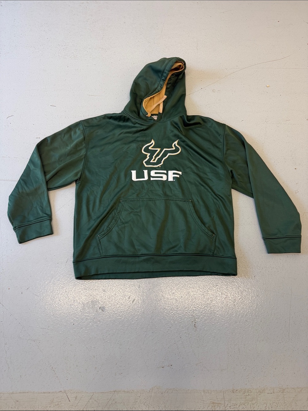 Majestic Green Hoodie with Tan Hood Lining